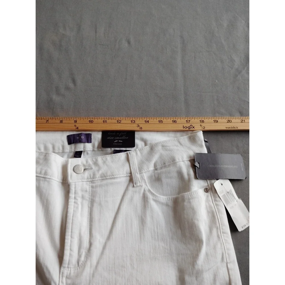 NWT Not Your Daughters Jeans NYD Women 16 WHITE Straight Leg Classic Preppy $104
